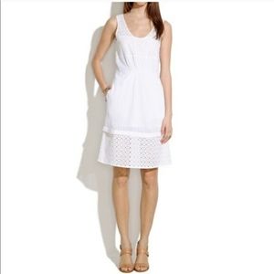 Madewell White Eyelet summer dress